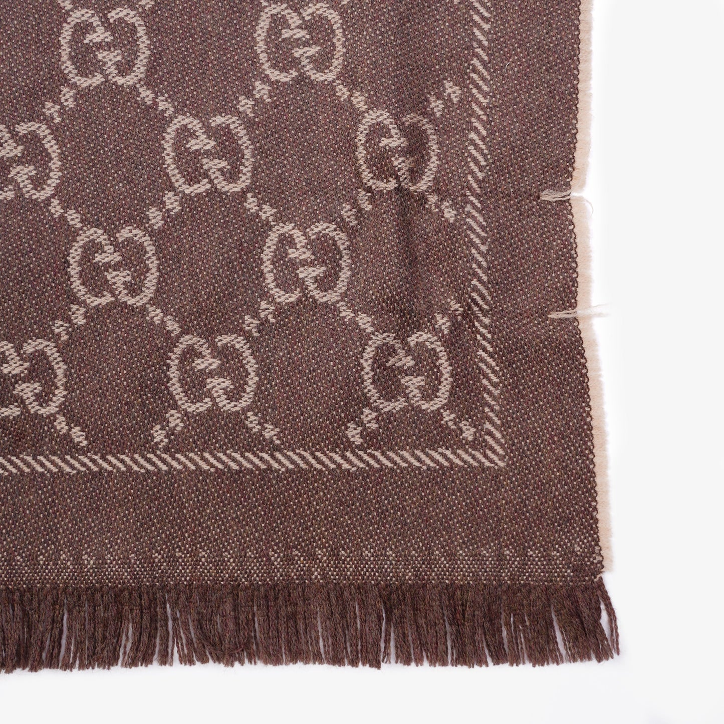 Gucci Womens GG Scarf Beige / Brown