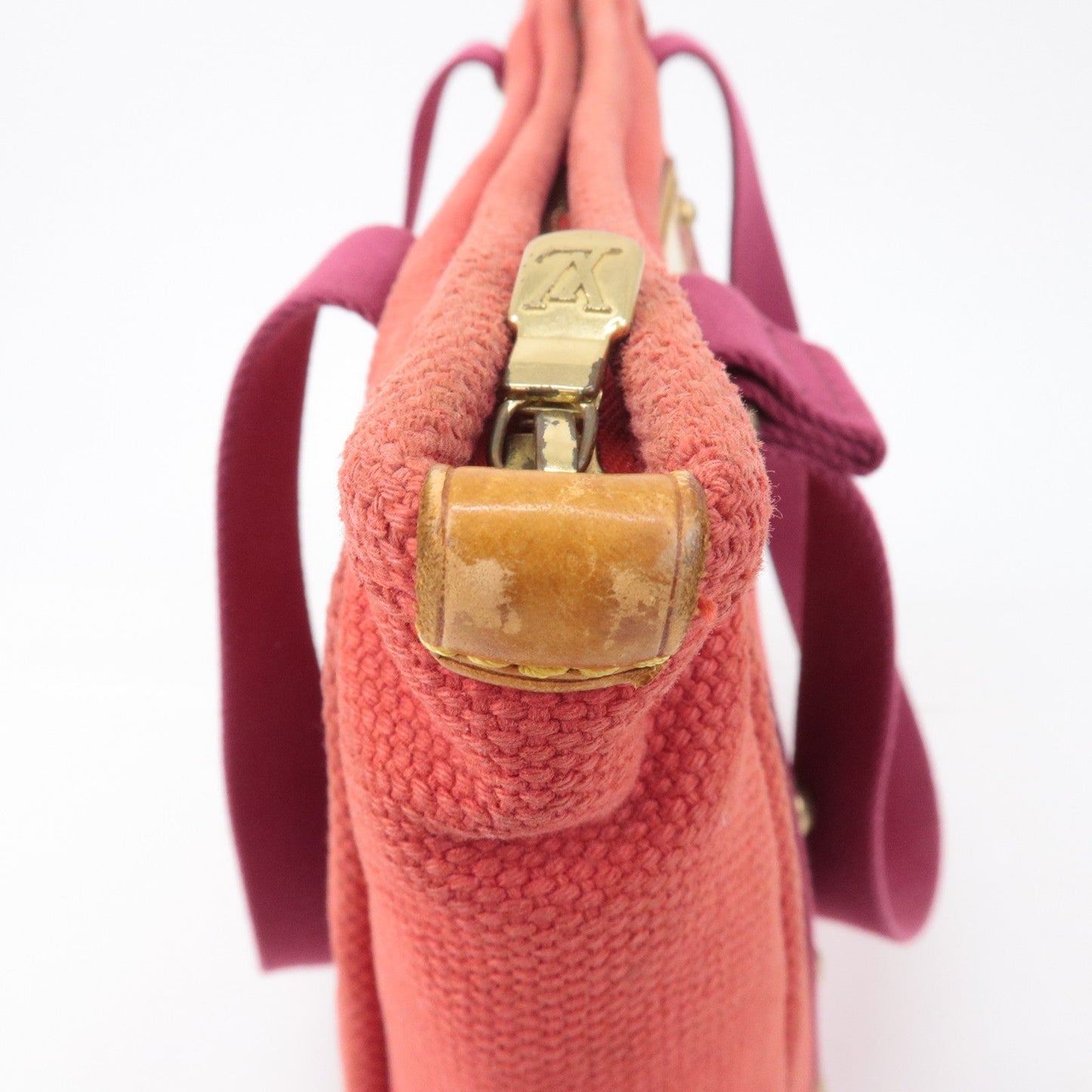Louis Vuitton Antigua Cabas MM Tote Bag Hand Bag Rouge M40034