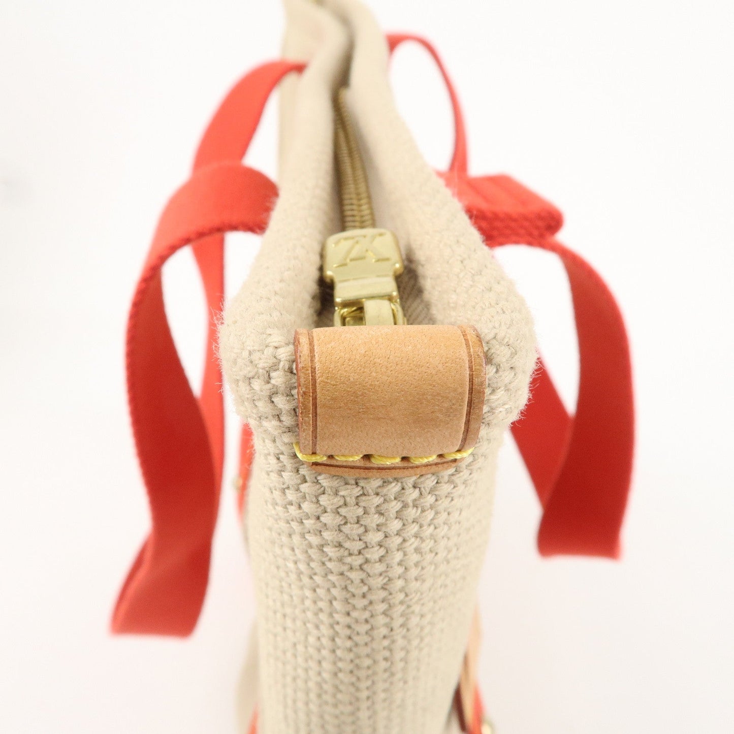 Louis Vuitton Antigua Cabas MM Tote Bag Hand Bag Rouge M40035