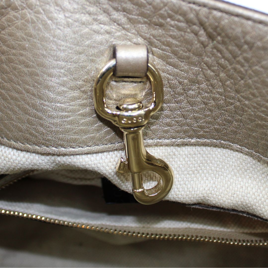 Gucci Pebbled Calfskin Medium Soho Chain Shoulder Bag