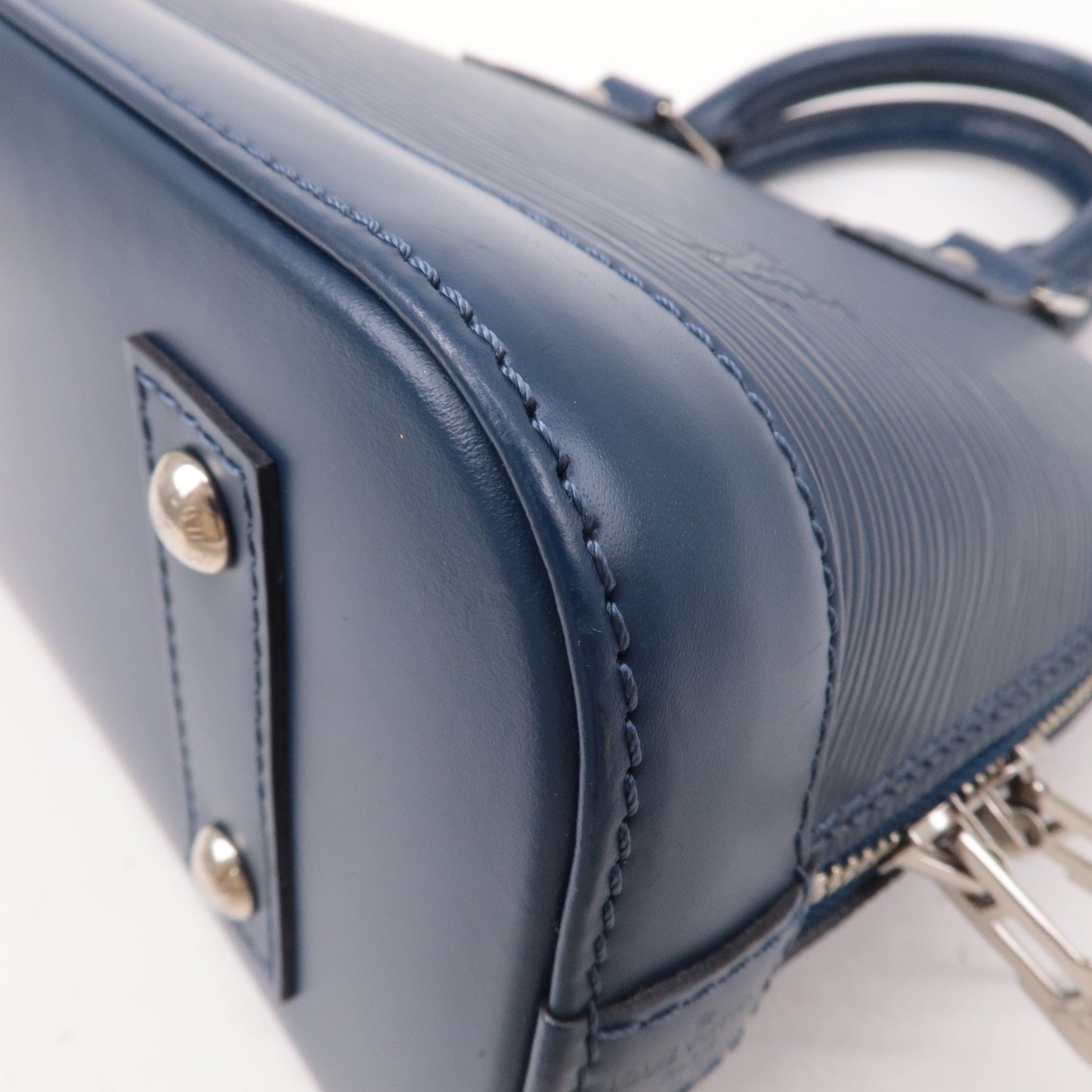 Louis Vuitton Epi Alma BB 2Way Bag Andigo Blue M40855