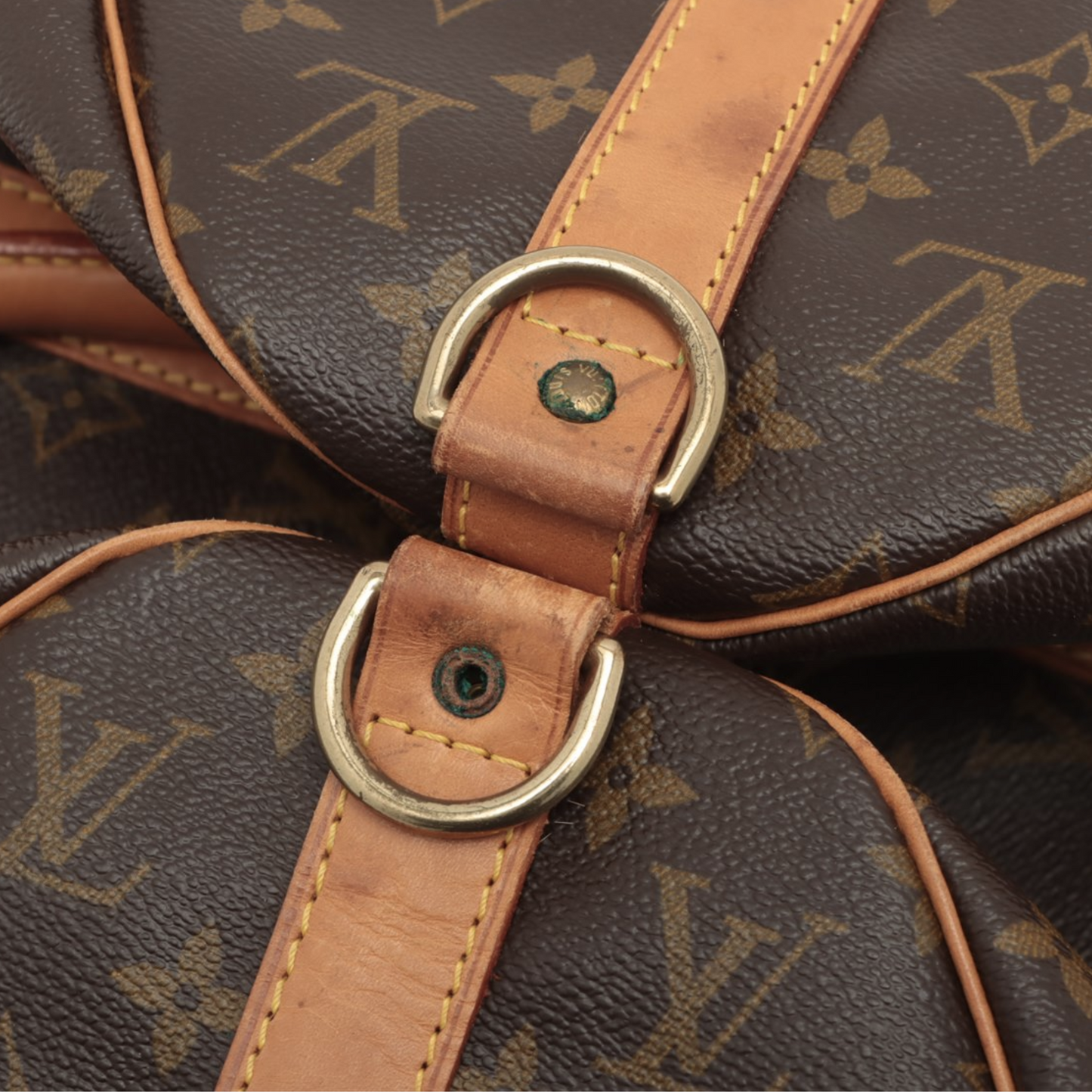 Louis Vuitton Brown Canvas Keepall Bandouliere 45 handbag bag