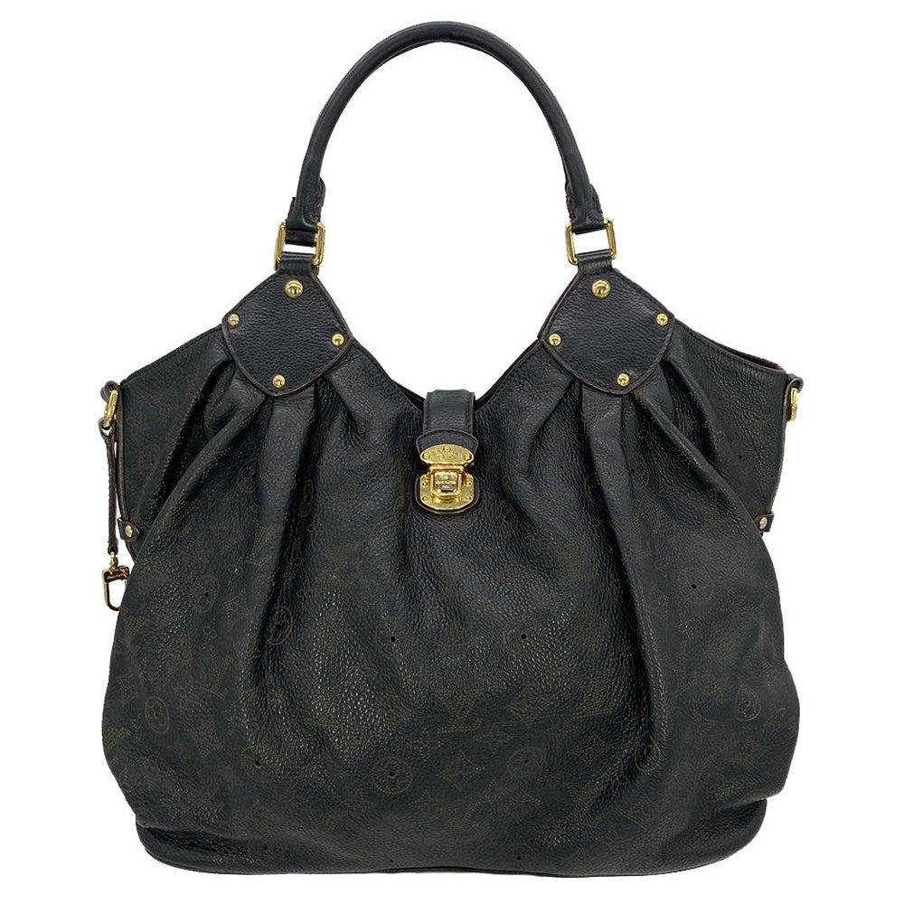 LOUIS VUITTON Black Mahina GM Shoulder Bag