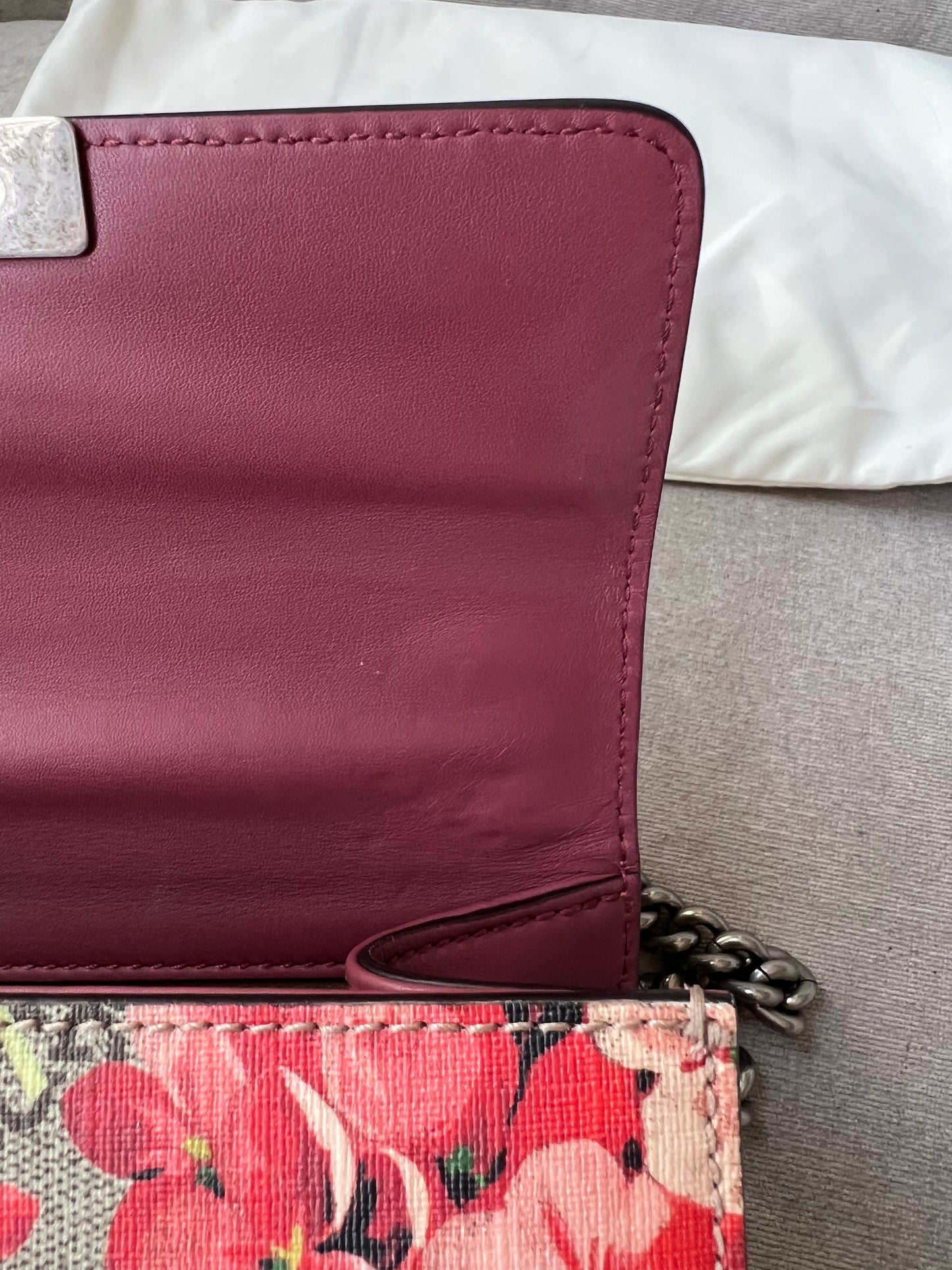 Gucci Small Padlock Blooms GG Supreme Bag