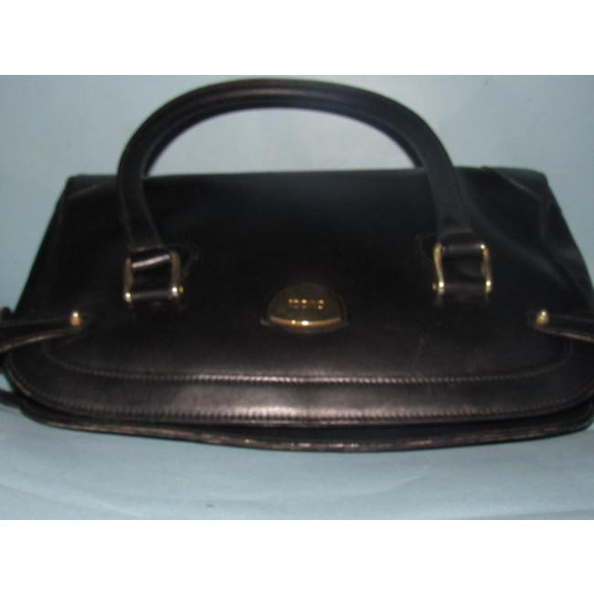 Gucci Vintage Pursesdesigner Purses Glossy Black Leather Satchel