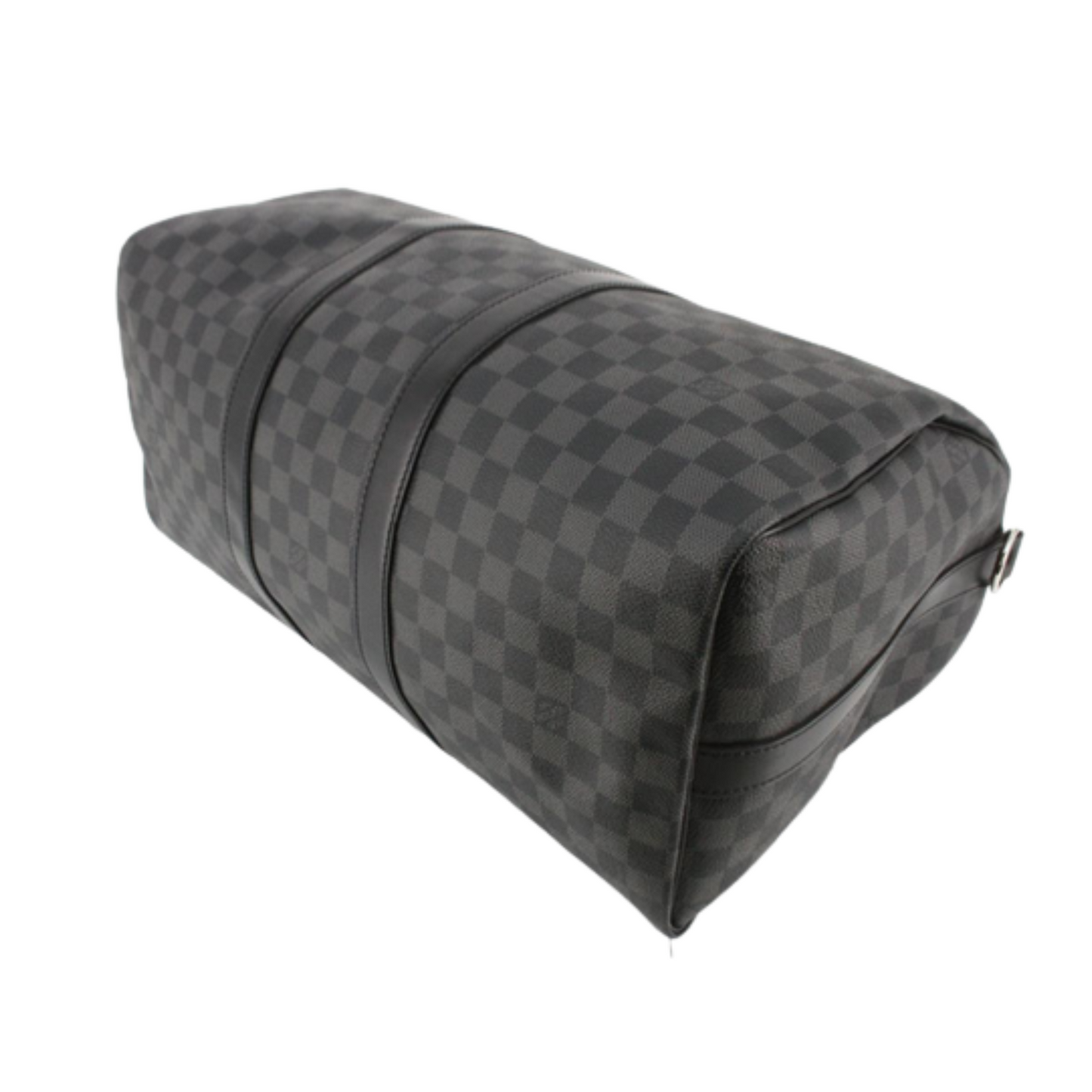 Louis Vuitton Black Canvas Keepall Bandouliere 45 travel bag