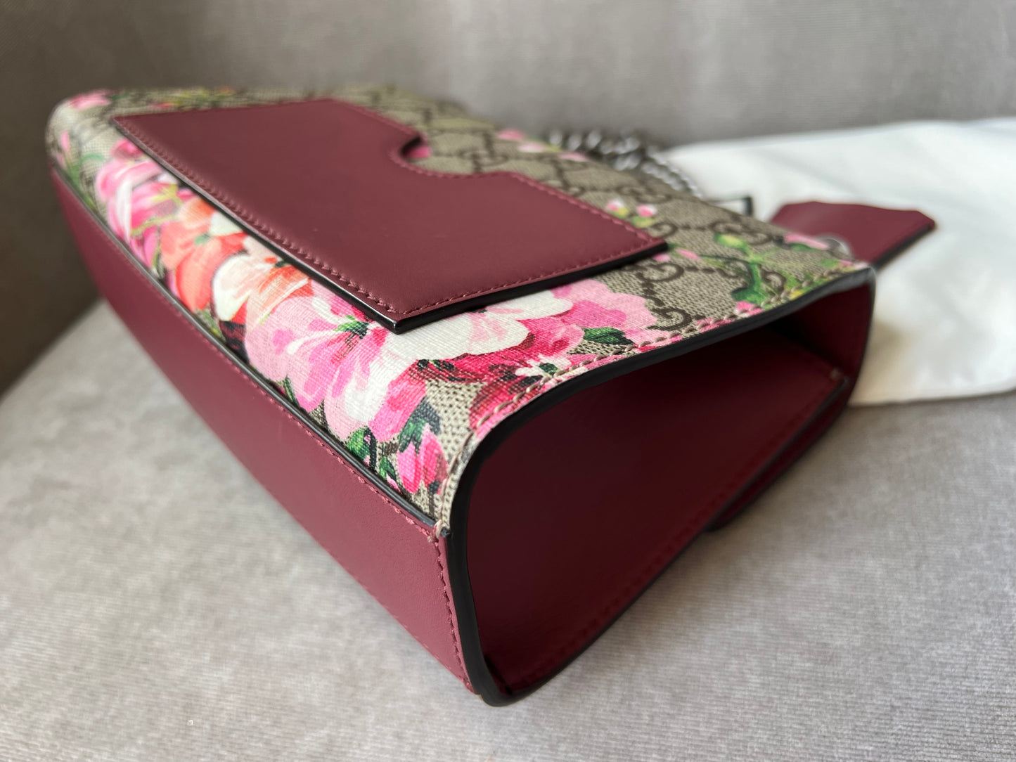 Gucci Small Padlock Blooms GG Supreme Bag