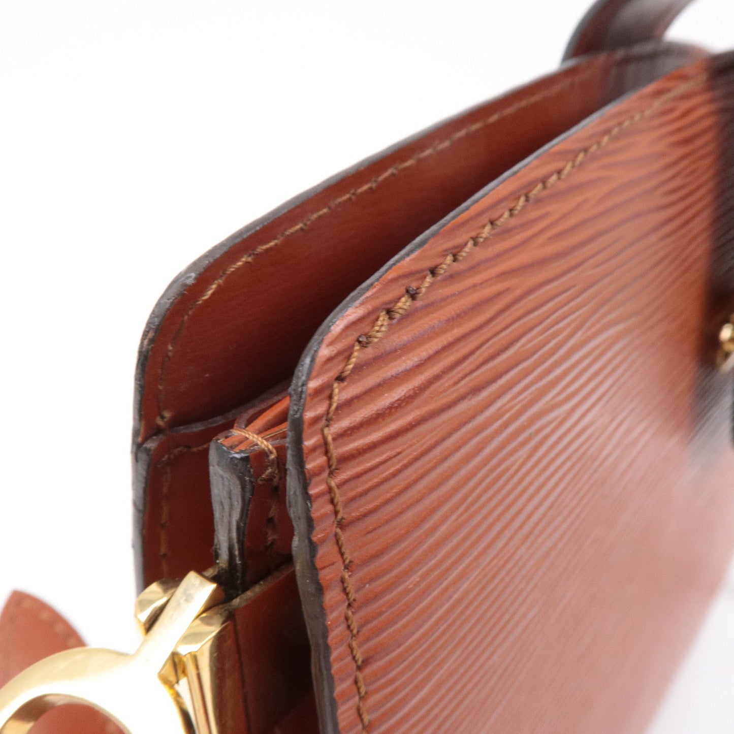 Louis Vuitton Epi Capucines Shoulder Bag Kenya Brown M52343