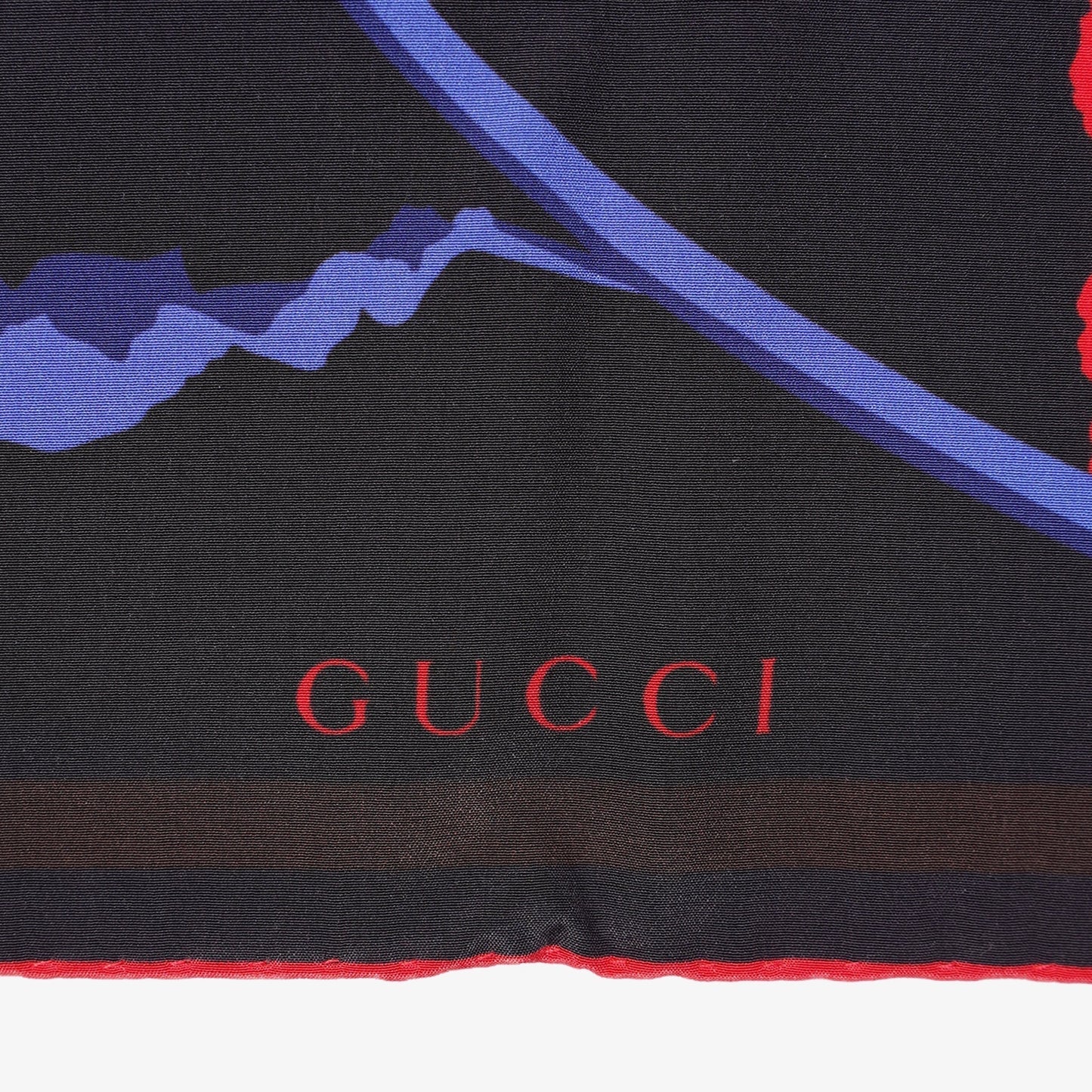 Gucci Womens Floral Scarf Black