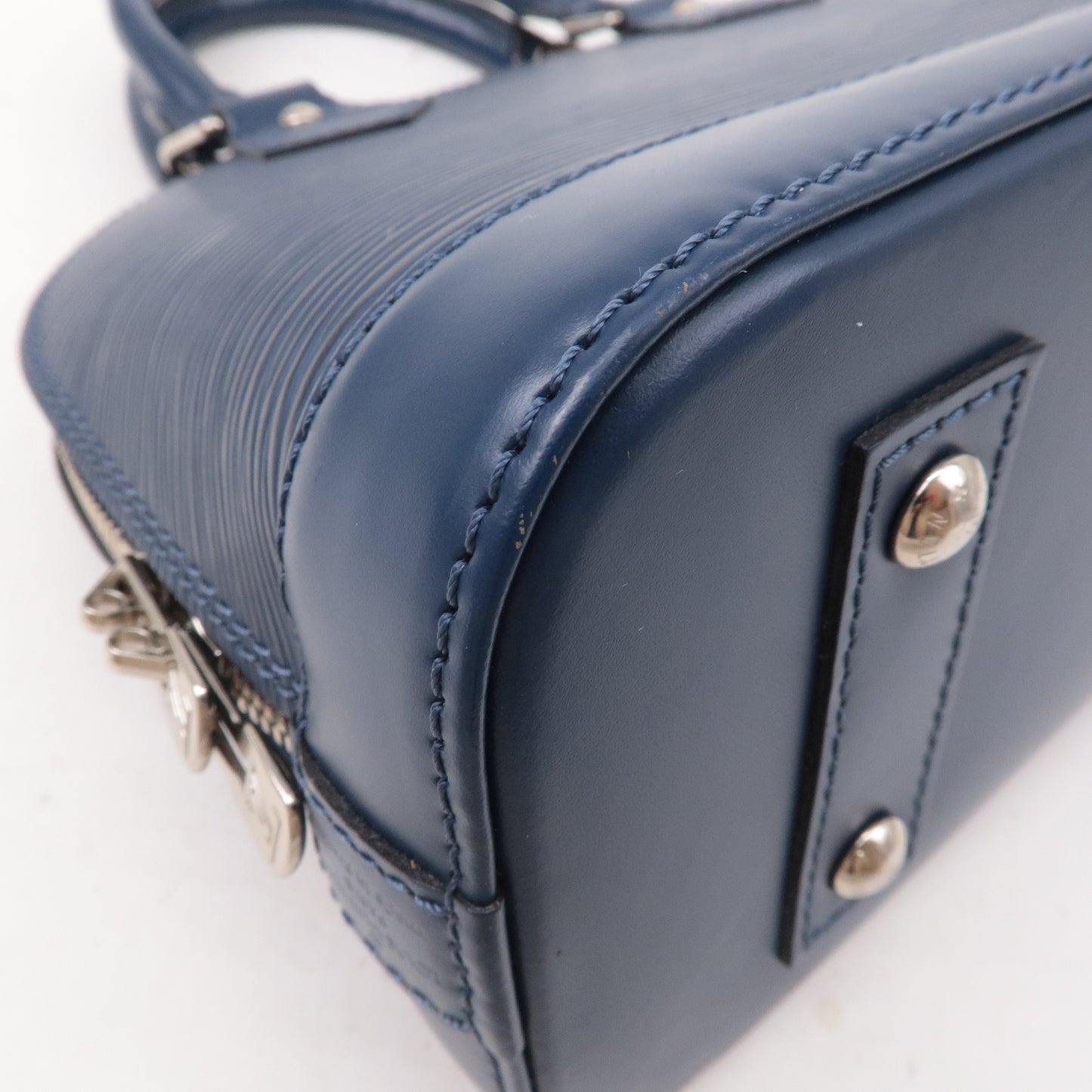 Louis Vuitton Epi Alma BB 2Way Bag Andigo Blue M40855