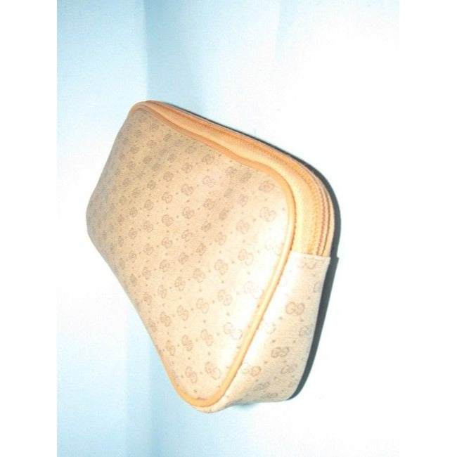 Gucci Vintage Purses Brown Patent Gg Canvas Clutch