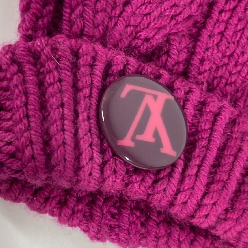 LOUIS VUITTON gloves wool purple LV logo