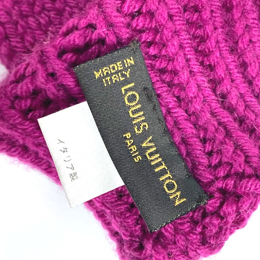 LOUIS VUITTON gloves wool purple LV logo