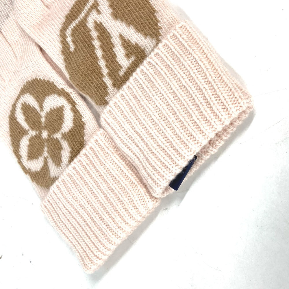 LOUIS VUITTON gloves M79254 wool beige flight mode Globe Maille LV Medallion