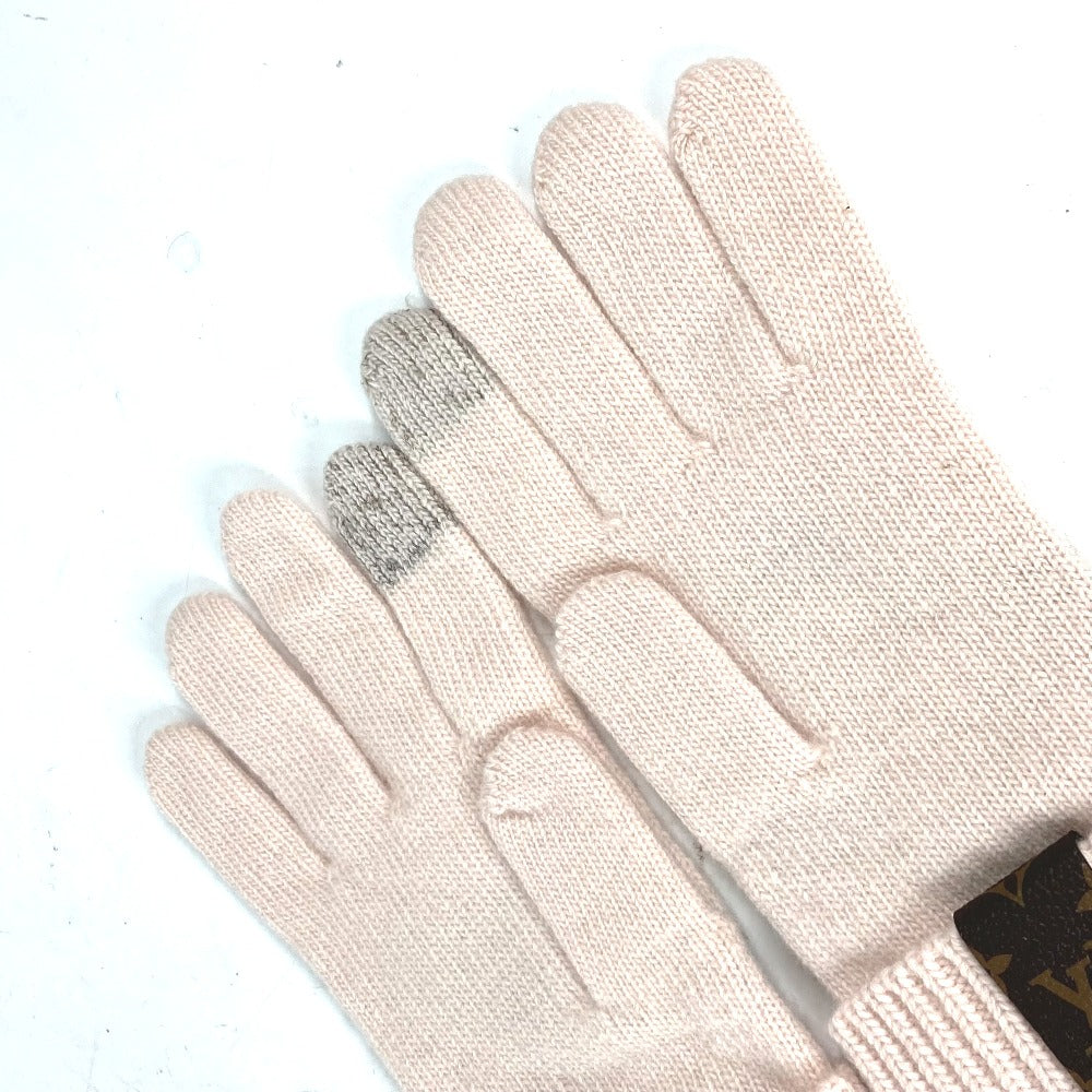 LOUIS VUITTON gloves M79254 wool beige flight mode Globe Maille LV Medallion