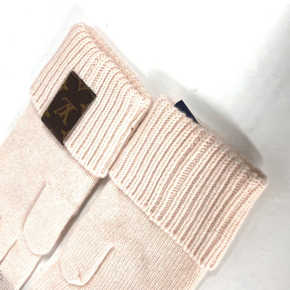 LOUIS VUITTON gloves M79254 wool beige flight mode Globe Maille LV Medallion