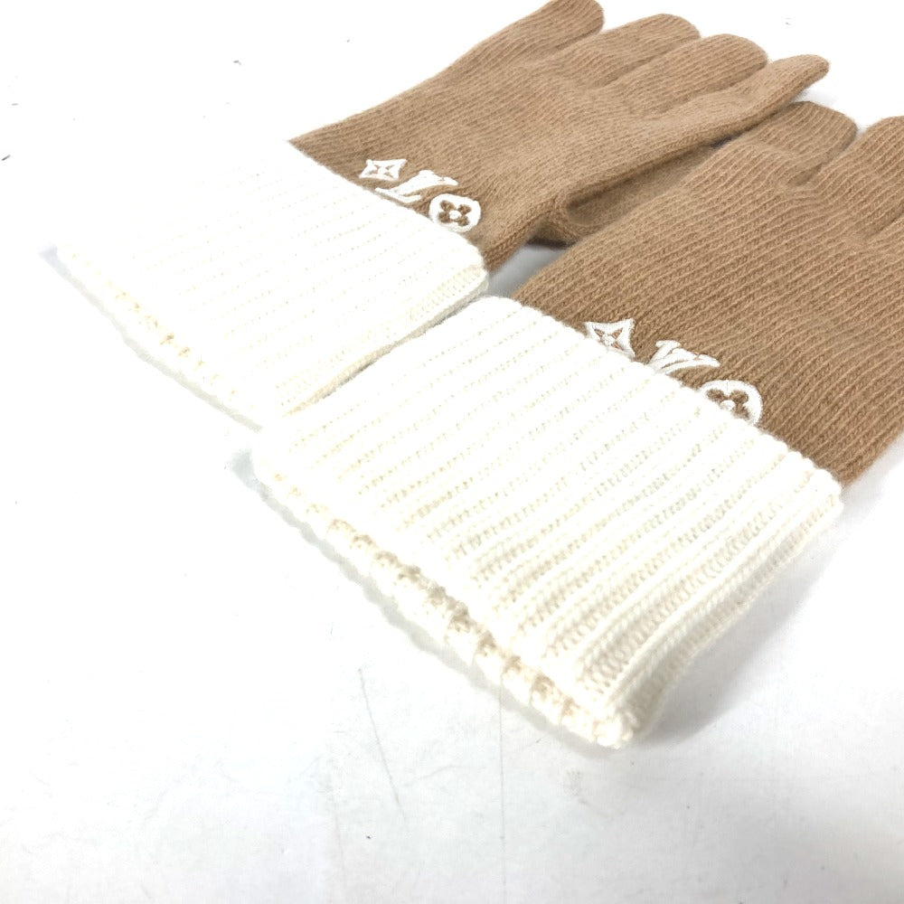 LOUIS VUITTON gloves M77930 wool beige By color Globe LV Headline