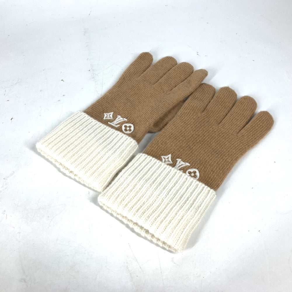 LOUIS VUITTON gloves M77930 wool beige By color Globe LV Headline