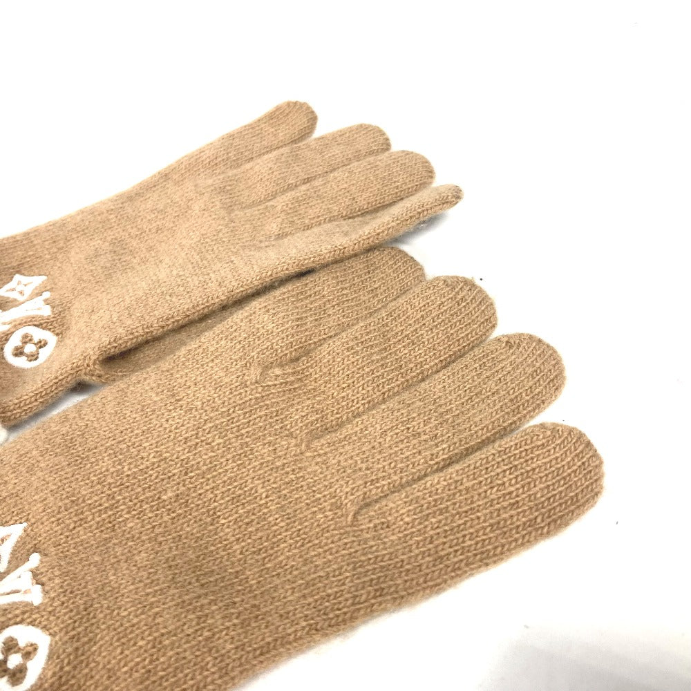 LOUIS VUITTON gloves M77930 wool beige By color Globe LV Headline