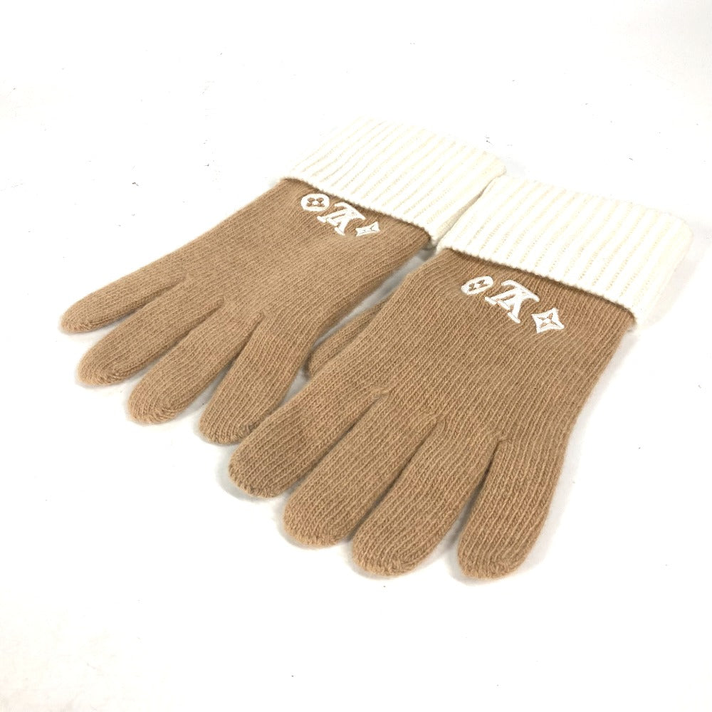 LOUIS VUITTON gloves M77930 wool beige By color Globe LV Headline
