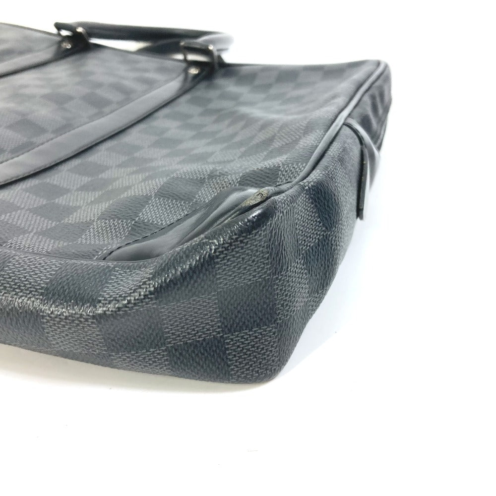 LOUIS VUITTON Business bag N41125 Damier Grafitto Canvas black Damier Grafitte Porto documan Voyage PDV mens Used