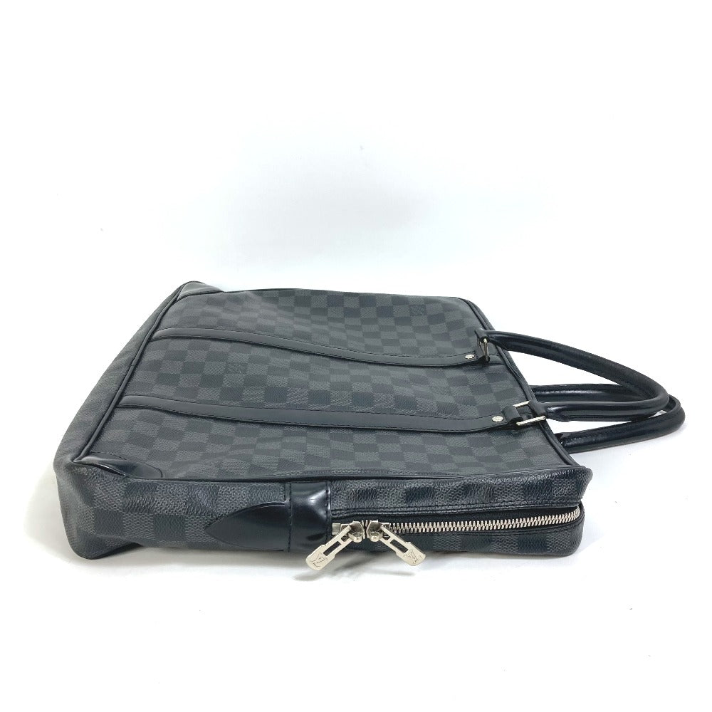 LOUIS VUITTON Business bag N41125 Damier Grafitto Canvas black Damier Grafitte Porto documan Voyage PDV mens Used