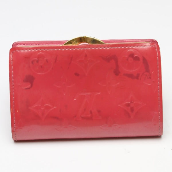 LOUIS VUITTON Bifold Wallet M9141F Monogram Vernis pink Porto Monet Bie Vienova Vernis Gamaguchi Wallet With card pocket Women Used