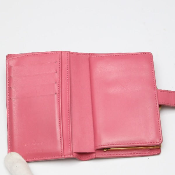 LOUIS VUITTON Bifold Wallet M9141F Monogram Vernis pink Porto Monet Bie Vienova Vernis Gamaguchi Wallet With card pocket Women Used
