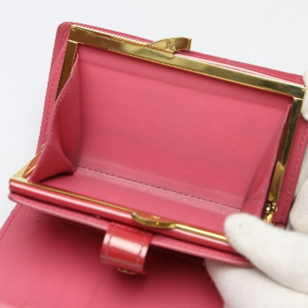 LOUIS VUITTON Bifold Wallet M9141F Monogram Vernis pink Porto Monet Bie Vienova Vernis Gamaguchi Wallet With card pocket Women Used