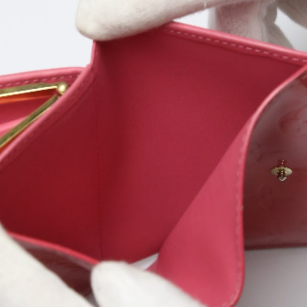 LOUIS VUITTON Bifold Wallet M9141F Monogram Vernis pink Porto Monet Bie Vienova Vernis Gamaguchi Wallet With card pocket Women Used