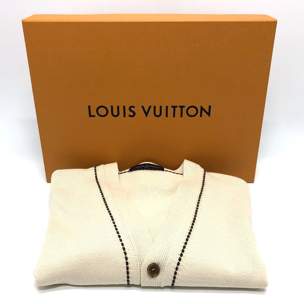 LOUIS VUITTON cardigan 1AFPXX cotton beige Signature light LV logo Ｌ