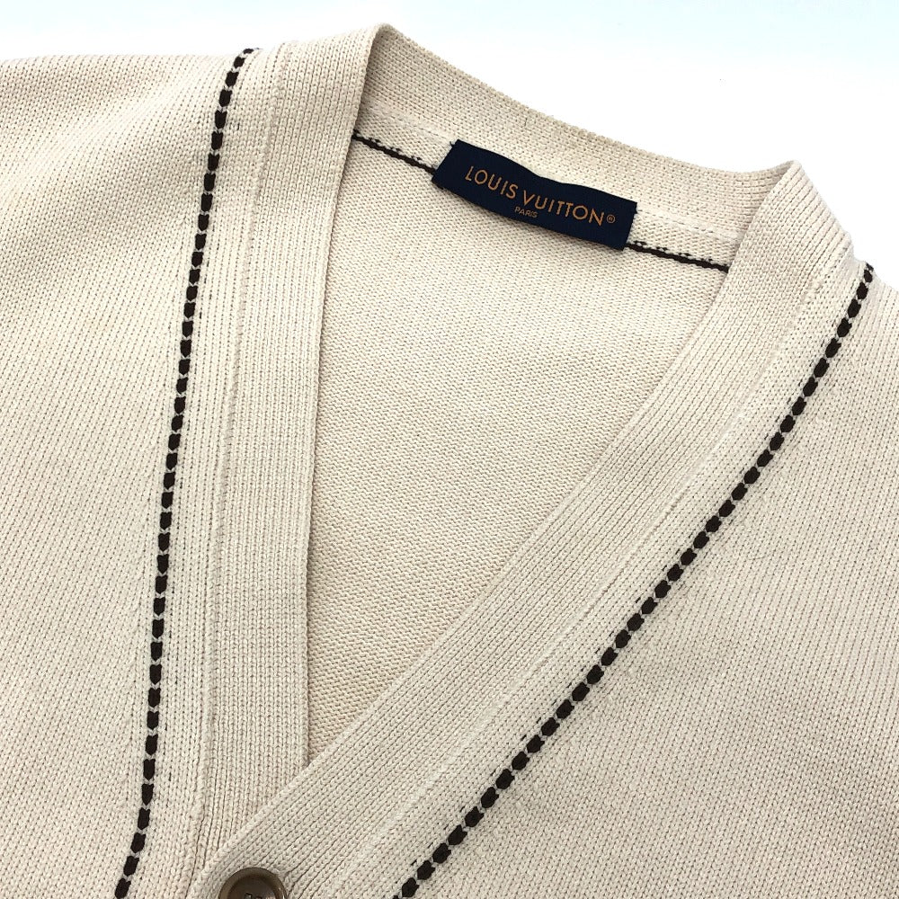LOUIS VUITTON cardigan 1AFPXX cotton beige Signature light LV logo Ｌ
