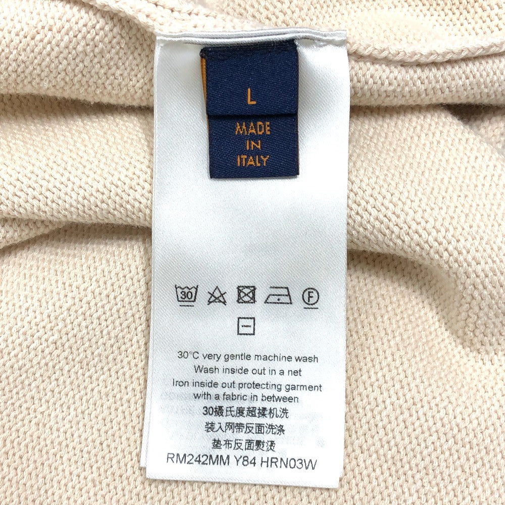 LOUIS VUITTON cardigan 1AFPXX cotton beige Signature light LV logo Ｌ
