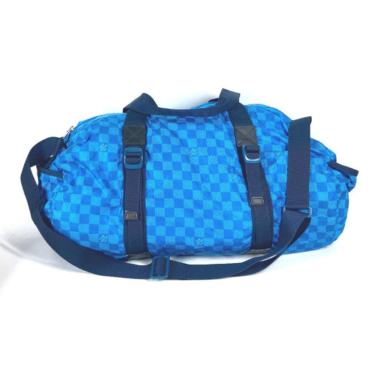 LOUIS VUITTON Boston Duffel bag M97057 Nylon blue Damier Aventure Plat Ktical