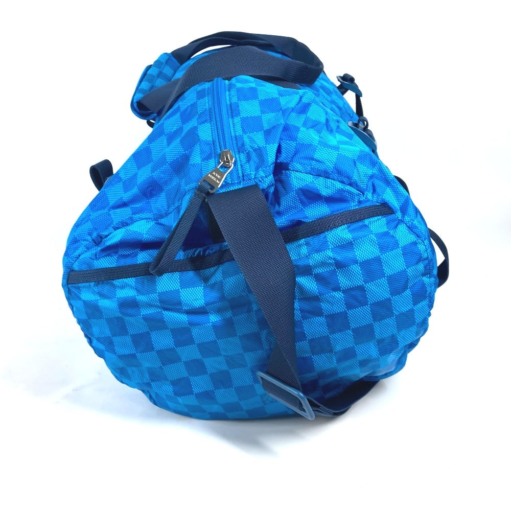 LOUIS VUITTON Boston Duffel bag M97057 Nylon blue Damier van tulle Plat Ktical