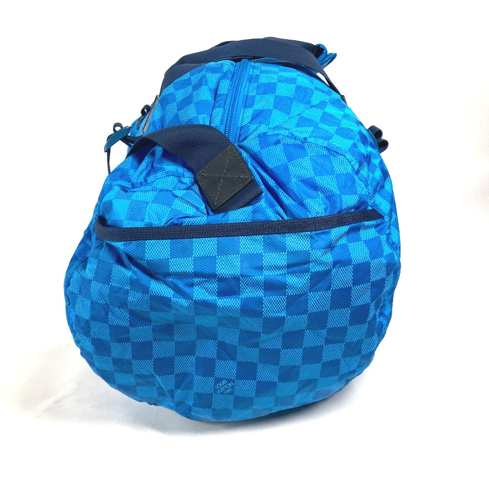 LOUIS VUITTON Boston Duffel bag M97057 Nylon blue Damier van tulle Plat Ktical