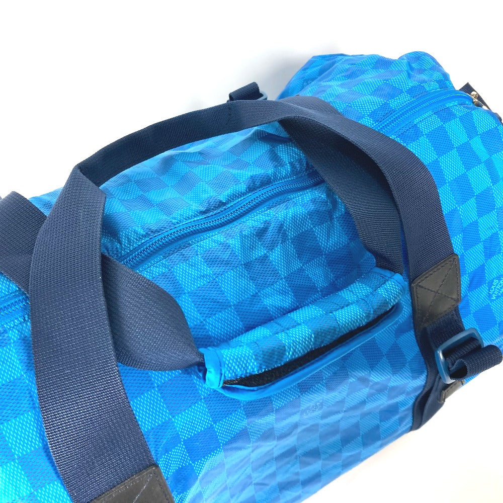 LOUIS VUITTON Boston Duffel bag M97057 Nylon blue Damier van tulle Plat Ktical
