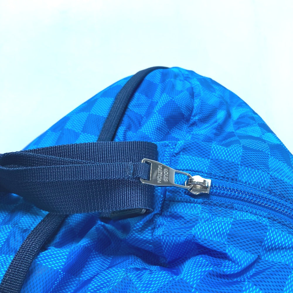 LOUIS VUITTON Boston Duffel bag M97057 Nylon blue Damier van tulle Plat Ktical