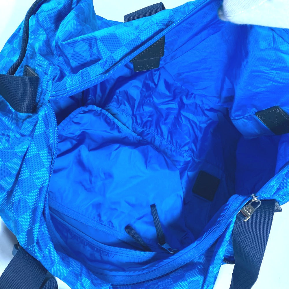 LOUIS VUITTON Boston Duffel bag M97057 Nylon blue Damier van tulle Plat Ktical