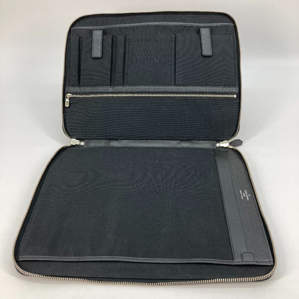 LOUIS VUITTON Business bag M32612 Taiga Leather black Taiga Vladimir mens Used
