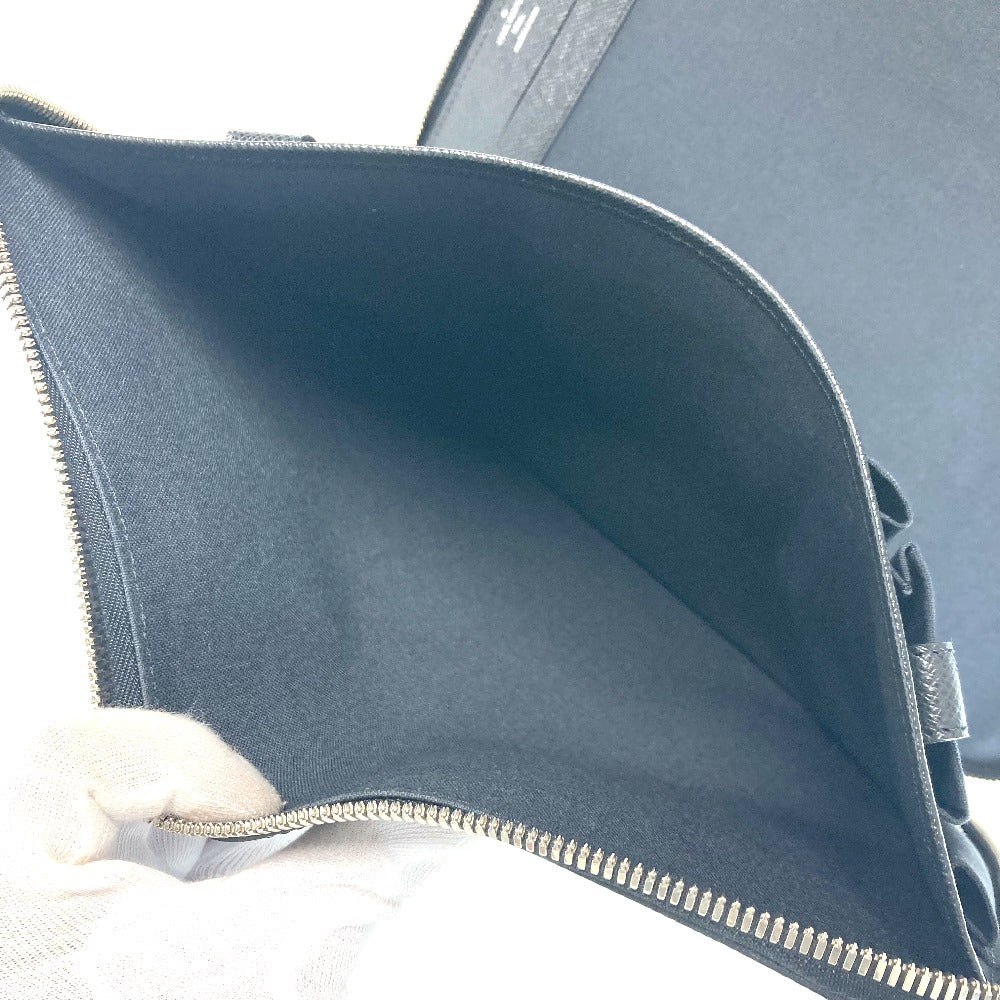 LOUIS VUITTON Clutch bag M32612 Taiga Leather black Taiga Vladimir