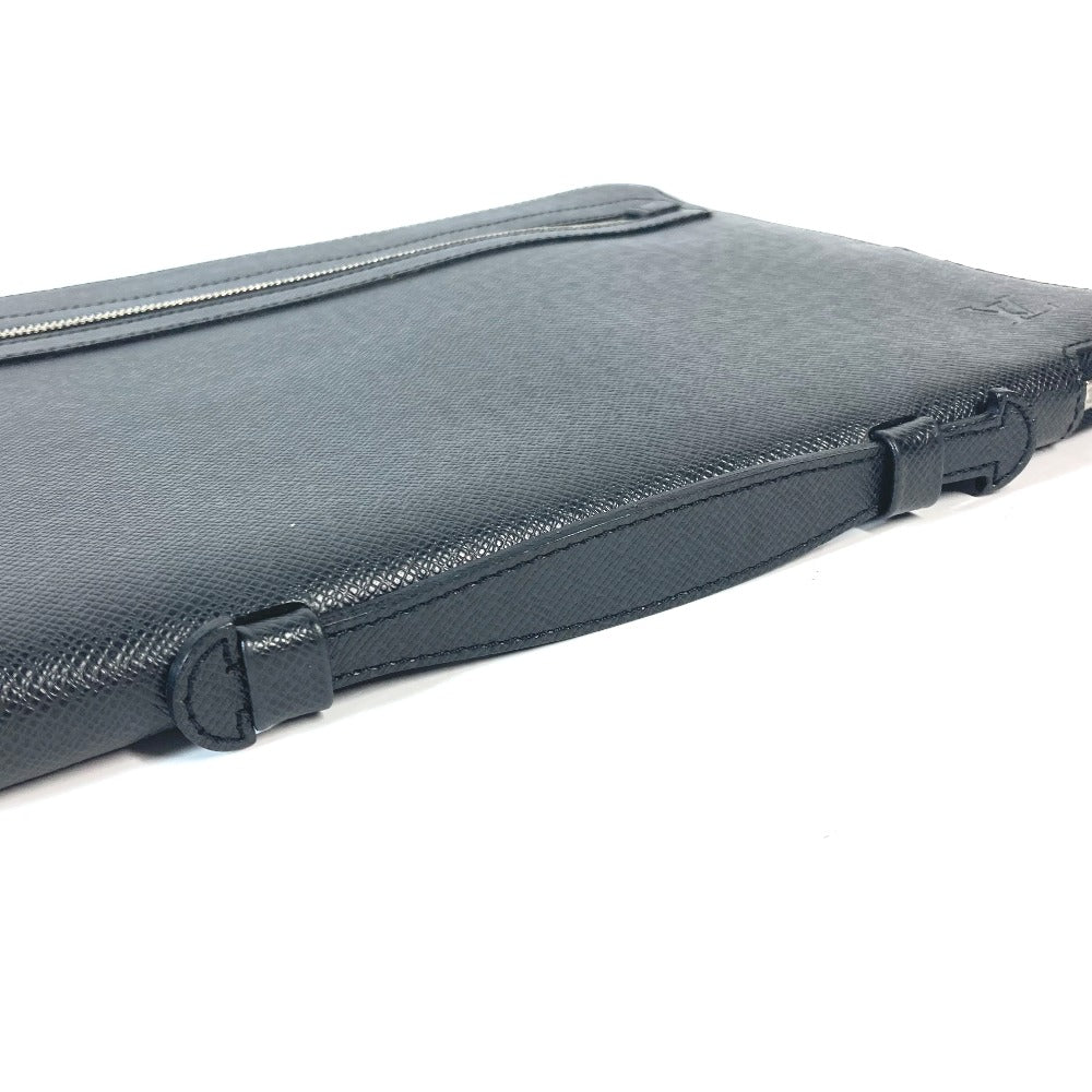 LOUIS VUITTON Clutch bag M32612 Taiga Leather black Taiga Vladimir