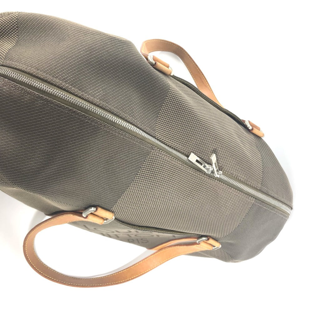 LOUIS VUITTON Boston Duffel bag M93064 Damier Jean Canvas khaki Damier Jean Akatan
