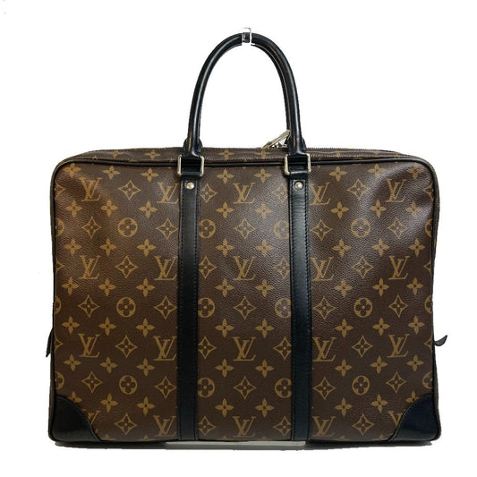LOUIS VUITTON Briefcase M40225 Monogram canvas Brown Monogram Macasa Port Documan Voyajaj