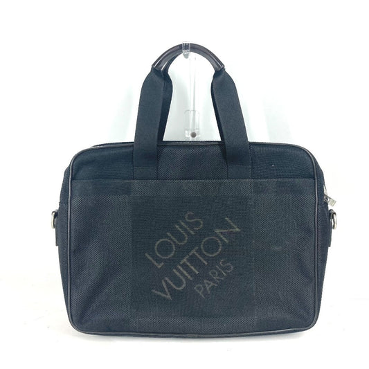 LOUIS VUITTON Business bag N58035 Damier Jean Canvas black Damier Jean Associate GM mens Used