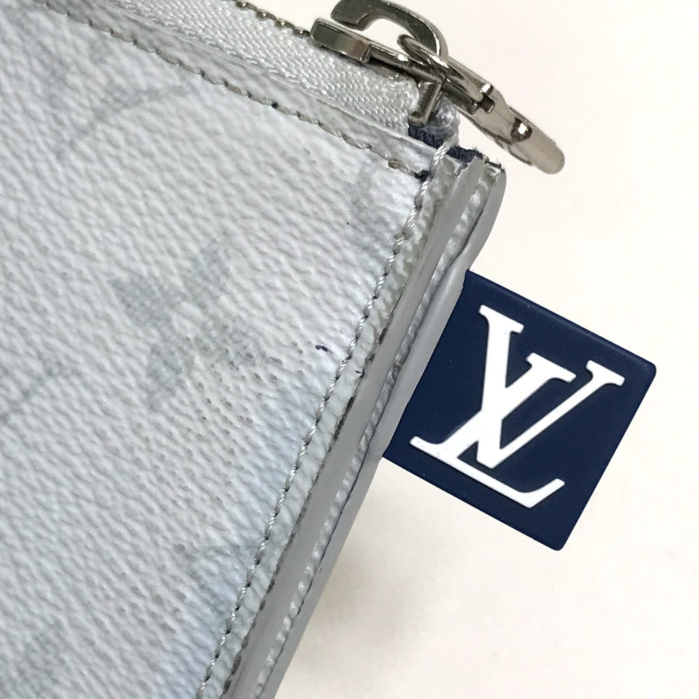 LOUIS VUITTON Clutch bag M61745 Monogram canvas Gray x red x navy Monogram white Pochette Jules PM mens Used