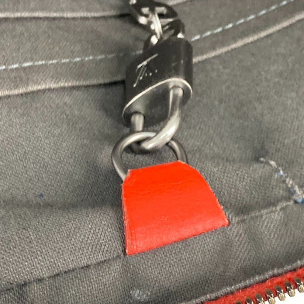 LOUIS VUITTON Business bag N41143 Damier Anfini Leather Red Damier Anfini Porto Document Voyage PDV mens Used