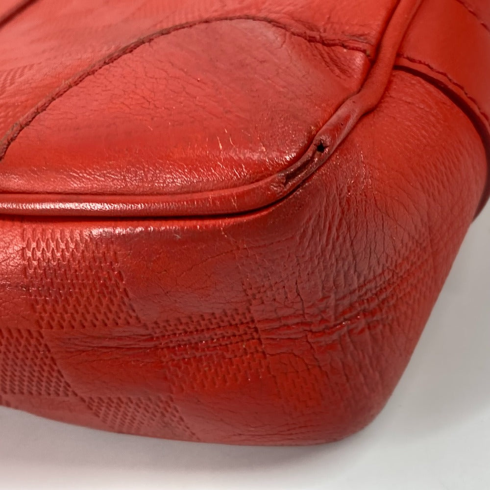 LOUIS VUITTON Business bag N41143 Damier Anfini Leather Red Damier Anfini Porto Document Voyage PDV mens Used