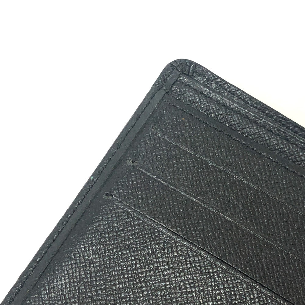 LOUIS VUITTON Folded wallet M30462 Taiga Leather black Porte Billets・Cartes Crdit