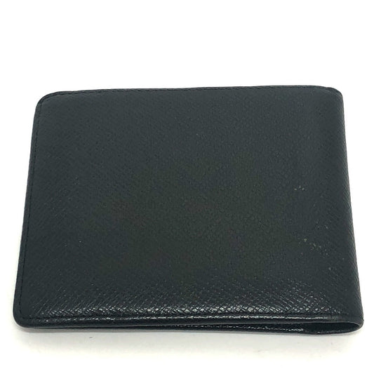 LOUIS VUITTON Folded wallet M30462 Taiga Leather black Porte Billets・Cartes Crdit